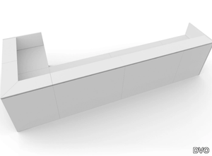 QUBO - Modular steel and melamine reception desk _ DVO