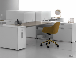 RIO - Sectional melamine office workstation with shelves _ DVO