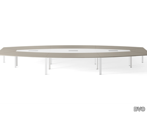 SPECIAL TABLE - Modular melamine and metal meeting table _ DVO