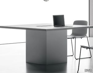 SPECIAL TABLE - Modular square melamine meeting table with cable management _ DVO