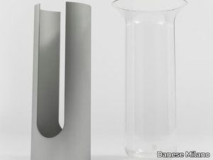 CAMICIA A - Glass and aluminium vase _ Danese Milano