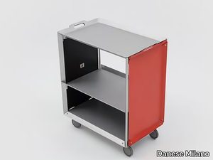 MOBILE LIFE - Low painted metal office storage unit _ Danese Milano