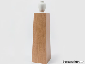 PEDESTAL VASE NO. 2 - Beech decorative object _ Danese Milano