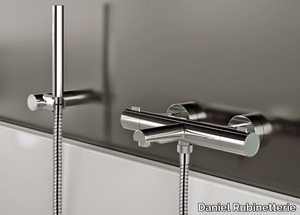 X-FACTOR - Single handle thermostatic bathtub mixer with hand shower _ Daniel Rubinetterie