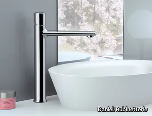 FUSION - Countertop single handle brass washbasin mixer _ Daniel Rubinetterie