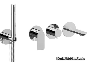 AMBITION AI710D2P - 4 hole wall-mounted bathtub set with diverter _ Daniel Rubinetterie