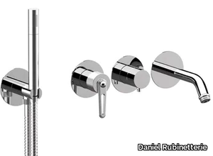 BROOKLYN BY710D2P - 4 hole wall-mounted bathtub mixer with diverter _ Daniel Rubinetterie