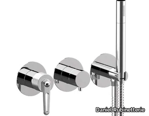 BROOKLYN BY712D2P - Wall-mounted bathtub mixer with hand shower _ Daniel Rubinetterie