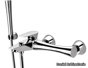 DIVA - Wall-mounted single handle bathtub mixer with hand shower _ Daniel Rubinetterie