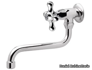 REVIVAL - Wall-mounted 1 hole metal washbasin tap _ Daniel Rubinetterie