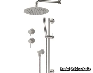 STEEL SSTX614ZD2P7825 - Recessed stainless steel shower set with diverter _ Daniel Rubinetterie