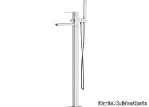 SKYLINE - Floor standing chromed brass bathtub mixer with hand shower _ Daniel Rubinetterie