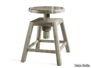 INVITO C-640 - Low solid wood stool height-adjustable _ Dale Italia