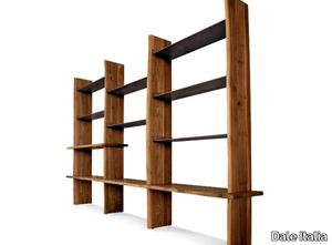 CAPANNA S-150 - Open walnut bookcase _ Dale Italia