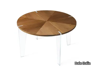 SOSPESO B-178 - Round walnut table _ Dale Italia