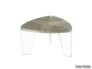 SOSPESO H-613 - Triangular walnut coffee table _ Dale Italia