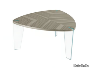 SOSPESO H-614 - Triangular walnut coffee table _ Dale Italia