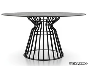 BOMBER - Round porcelain stoneware table _ Dall'Agnese