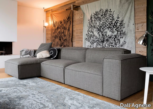 COMFORT - 2 seater sectional fabric sofa with removable cover _ Dall'Agnese