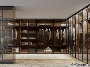 GLASS UP - Sectional wooden wardrobe _ Dall'Agnese