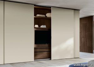 SIMPLY - Sectional wooden wardrobe with sliding doors _ Dall'Agnese