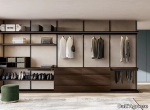 WARDOBE - Sectional aluminium and wood walk-in wardrobe _ Dall'Agnese