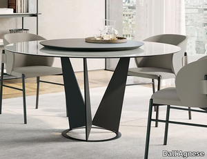 EIFFEL - Round porcelain stoneware kitchen table _ Dall'Agnese