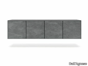 SLIM AIR - Suspended porcelain stoneware sideboard with doors _ Dall'Agnese