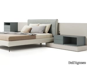 SQUARE - Wooden headboard with integrated nightstands for double bed _ Dall'Agnese