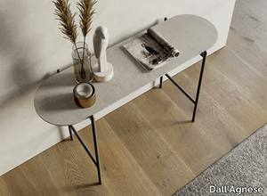 SUPERNOVA - Oval porcelain stoneware console table _ Dall'Agnese