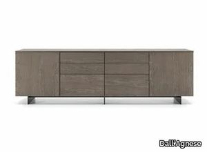 SLIM - Ash oak sideboard with hinged doors _ Dall'Agnese