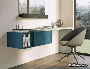 MODULA - Wall-mounted wooden console table with drawers _ Dall'Agnese