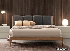 MILLERIGHE - Wooden double bed with upholstered headboard _ Dall'Agnese