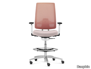 INDEED AUTOMATIC - Swivel height-adjustable office chair with mesh backrest _ Dauphin