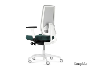 INDEED WHITE - Swivel height-adjustable office chair with 5-Spoke base _ Dauphin