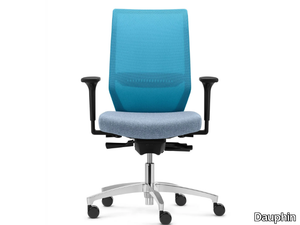 SHAPE - Swivel chair, high mesh backrest, with armrests _ Dauphin