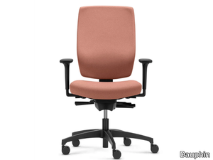 SHAPE - Swivel chair, high backrest, with armrests _ Dauphin