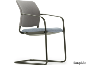 CAY - Stackable cantilever chair with armrests _ Dauphin