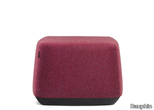 ALLORA MEDIUM - Upholstered fabric pouf _ Dauphin