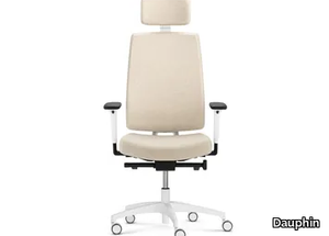 INDEED WHITE - Swivel height-adjustable office chair with 5-Spoke base _ Dauphin