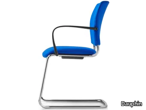 SHAPE - Cantilever chair, stackable, with armrests _ Dauphin