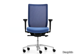 STILO - Swivel chair, high mesh backrest, with armrests _ Dauphin