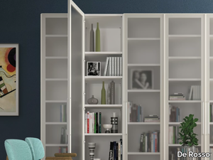 ALFABETO - Sectional wood and glass bookcase _ De Rosso