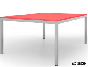 SQUARE - Square table with HPL top and aluminum base _ De Rosso