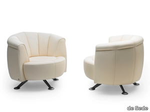 DS-164 SLIDE - Leather armchair with armrests _ de Sede