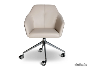 DS-279 GUSTO - Leather office chair with 4-Spoke base with castors _ de Sede