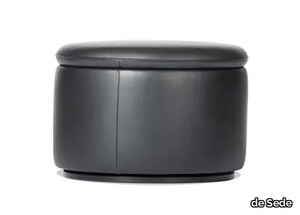 DS-800 BISCUIT - Round leather pouf _ de Sede