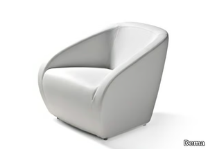 ARNOLD - Leather armchair with armrests _ Dema