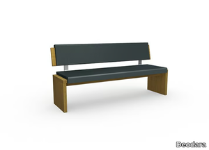 ALICE - Oak and eco-leather bench _ Deodara