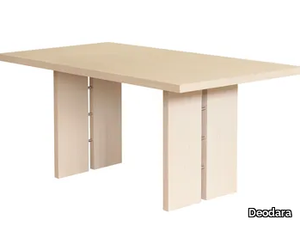 PARIGI - Rectangular composite wood table _ Deodara